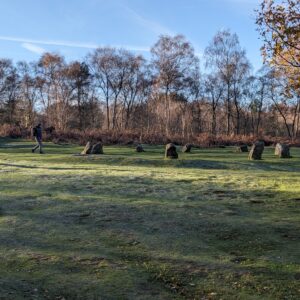 Photograph of the Nine Ladies Stone Circle, Birchover, Derbyshire