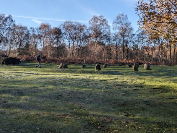 Photograph of the Nine Ladies Stone Circle, Birchover, Derbyshire